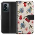 Miniatyrbilde 1 av 3: OnePlus Nord N300 Lommeboketui Bær & Blomster - mønster med blå blomster og skogsbær