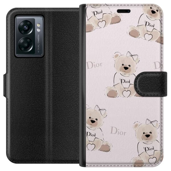 OnePlus Nord N300 Lommeboketui Teddy Dior Vibes - luksuriøs teddybjørn i motestil