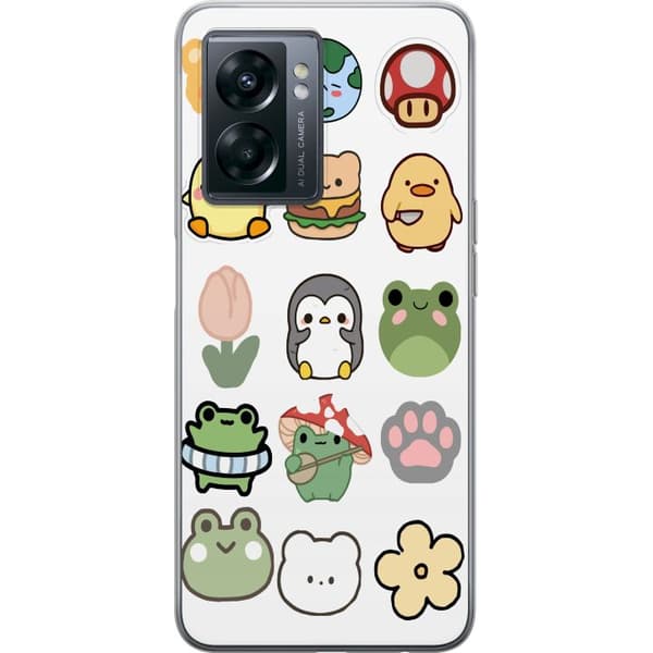 OnePlus Nord N300 Gjennomsiktig deksel Kawaii Friends