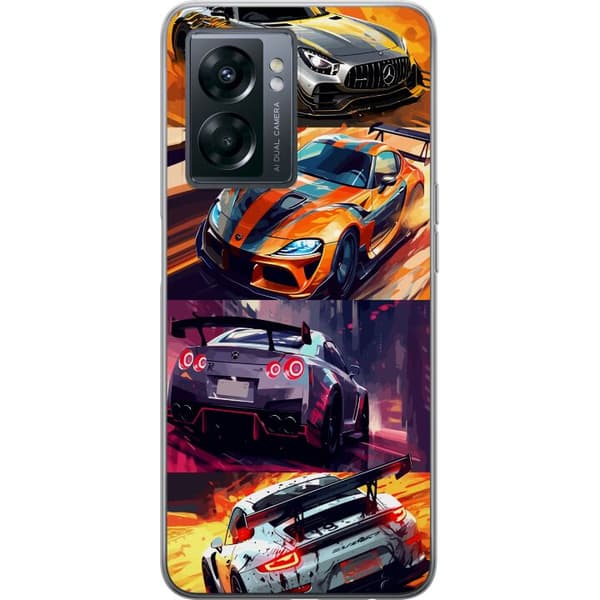 OnePlus Nord N300 Gjennomsiktig deksel Rallyfeber - intensivt motiv med rallybiler