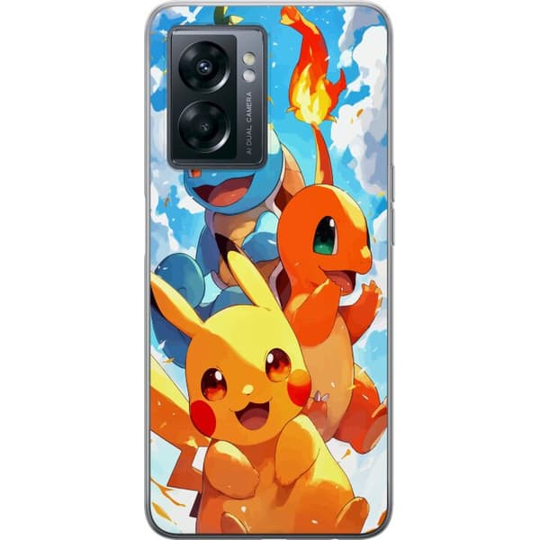 OnePlus Nord N300 Gennemsigtig cover Pocket Creatures - inspireret af Pokémon uden at nævne navnet