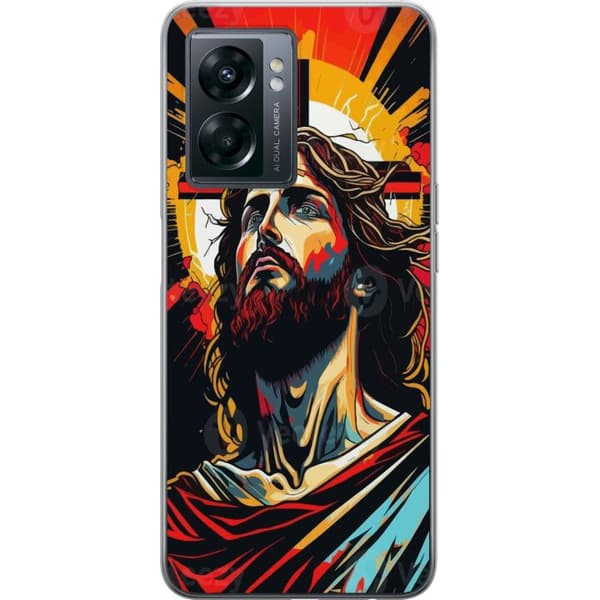OnePlus Nord N300 Läpinäkyvä kuori Jeesus ja Kortti - uskonnollinen motiivi syvällä symboliikalla