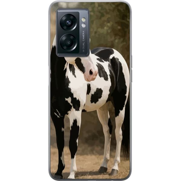 OnePlus Nord N300 Gjennomsiktig deksel Vakker Hest - elegant illustrasjon av hestemotiv