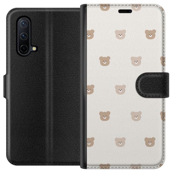 OnePlus Nord CE 5G Lommeboketui Teddybakgrunn - søte teddybjørner mot en myk bakgrunn