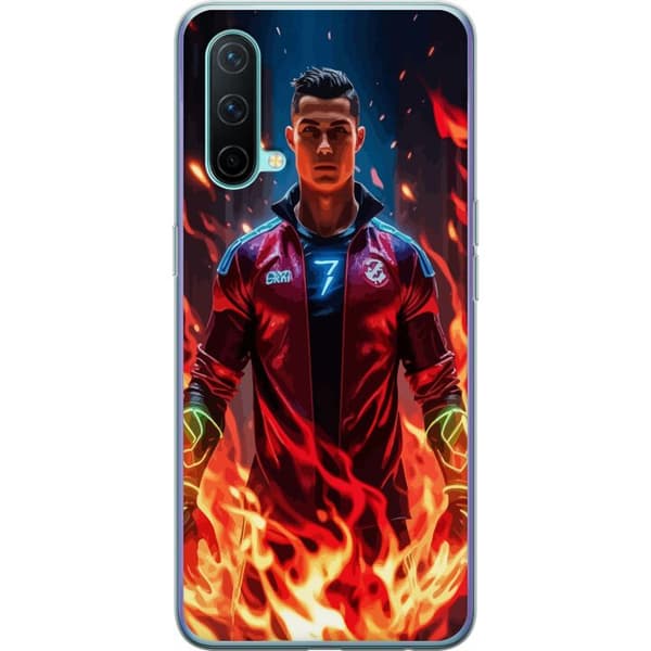OnePlus Nord CE 5G Gjennomsiktig deksel Ronaldo Inferno - fotballhelt i flammer
