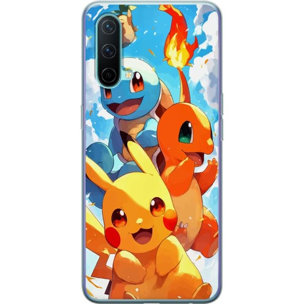 OnePlus Nord CE 5G Läpinäkyvä kuori Pocket Creatures - innoittanut Pokémonista mainitsematta nimeä
