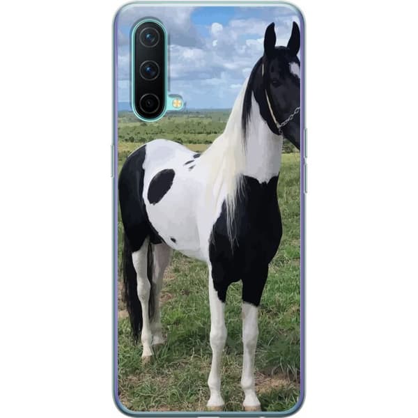 OnePlus Nord CE 5G Gennemsigtig cover Hestemagi - stiliseret hest i en rolig farveskala