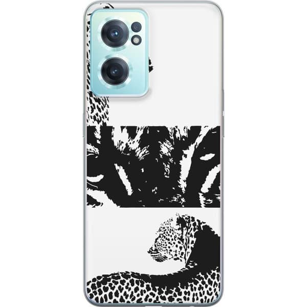 OnePlus Nord CE 2 5G Gjennomsiktig deksel Leopard Faces