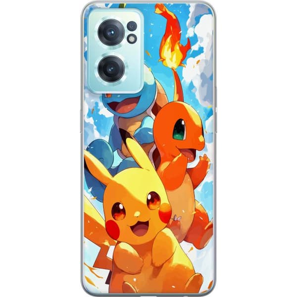 OnePlus Nord CE 2 5G Gennemsigtig cover Pocket Creatures - inspireret af Pokémon uden at nævne navnet