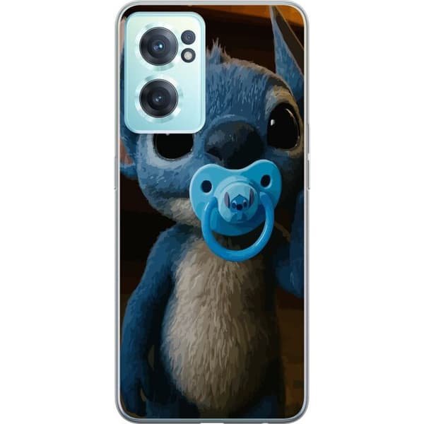 OnePlus Nord CE 2 5G Gjennomsiktig deksel Stitch & Napp - babytema med søt karakter