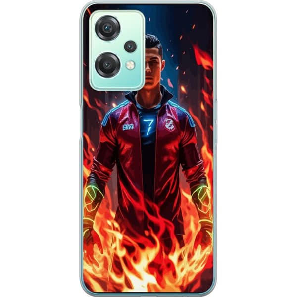OnePlus Nord CE 2 Lite 5G Gjennomsiktig deksel Ronaldo Inferno - fotballhelt i flammer
