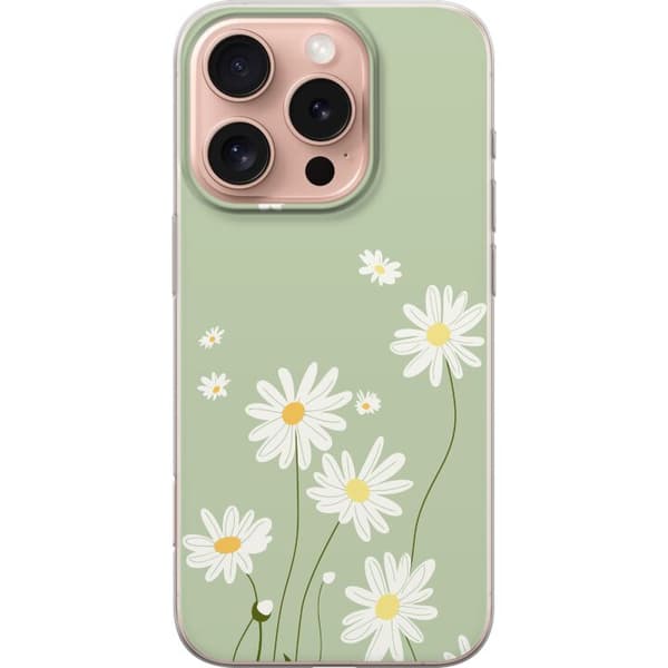 Apple iPhone 16 Pro Gennemsigtig cover Præstekraver - blomstret mønster i svensk sommerstil