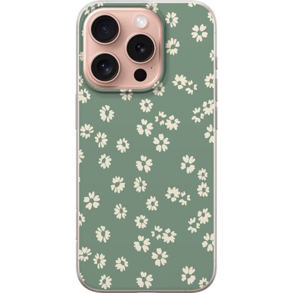 Apple iPhone 16 Pro Gennemsigtig cover Blomsterdrøm - Farverigt Blomstermønster