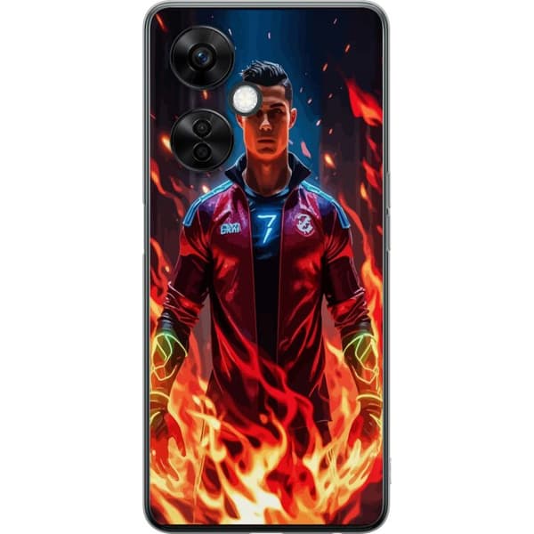OnePlus Nord CE3 Gjennomsiktig deksel Ronaldo Inferno - fotballhelt i flammer