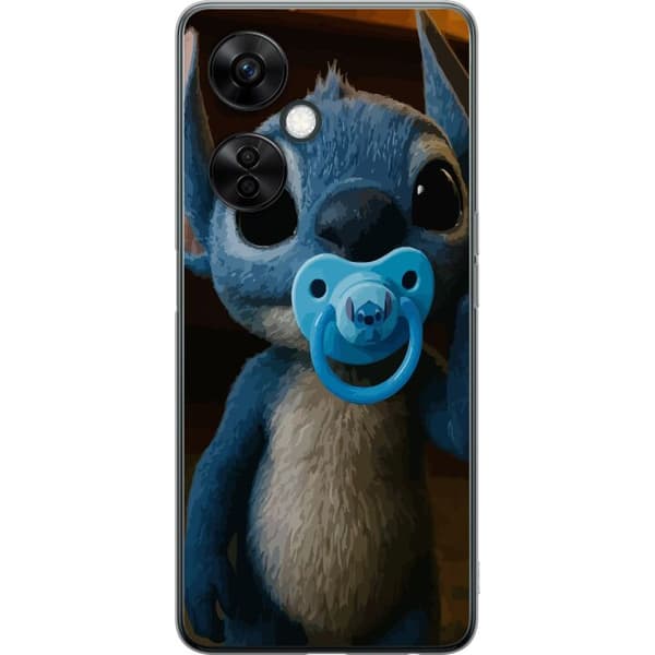 OnePlus Nord CE3 Gjennomsiktig deksel Stitch & Napp - babytema med søt karakter