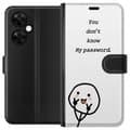 Miniatyrbild 1 av 3: OnePlus Nord CE 3 Lite Plånboksfodral You Don’t Know My Password – edgy textmotiv med attityd