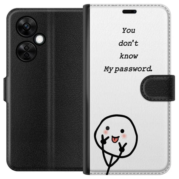 OnePlus Nord CE 3 Lite Plånboksfodral You Don’t Know My Password – edgy textmotiv med attityd