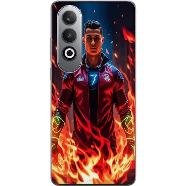 OnePlus Nord CE4 Gennemsigtig cover Ronaldo Inferno - fodboldhelt i flammer