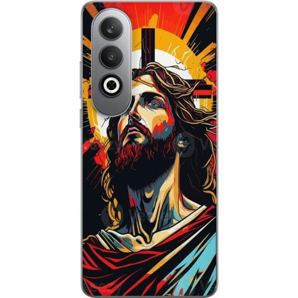 OnePlus Nord CE4 Gjennomsiktig deksel Jesus & Kort - religiøst motiv med dyp symbolikk