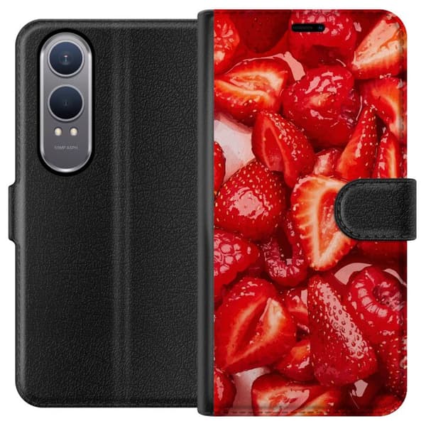 OnePlus Nord CE4 Lite Lommeboketui Jordbærmønster - søtt motiv med sommerfølelse