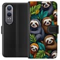 Miniatyrbilde 1 av 3: OnePlus Nord CE4 Lite Lommeboketui Sengångarstil - avslappet motiv med søt dovendyr