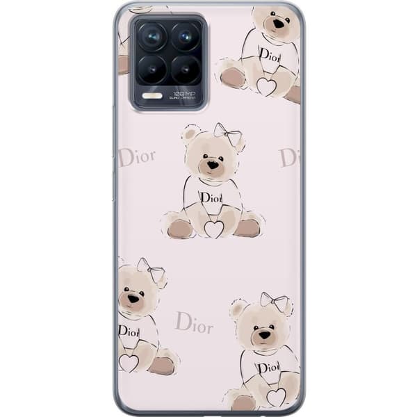Realme 8 Gennemsigtig cover Teddy Dior Vibes - luksuriøs bamse i modetil
