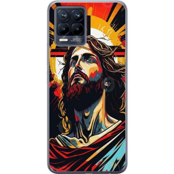 Realme 8 Genomskinligt Skal Jesus & Kort – religiöst motiv med djup symbolik