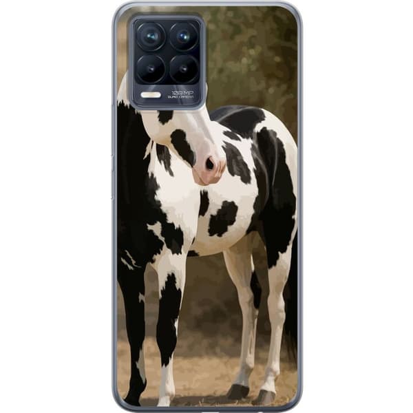 Realme 8 Gennemsigtig cover Smuk Hest - elegant illustration af hestemotiv