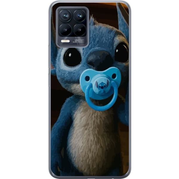 Realme 8 Genomskinligt Skal Stitch & Napp – babytema med söt karaktär