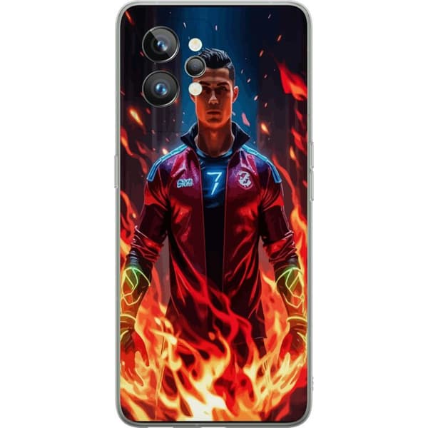 Realme GT2 Pro Genomskinligt Skal Ronaldo Inferno – fotbollshjälte i eldflammor