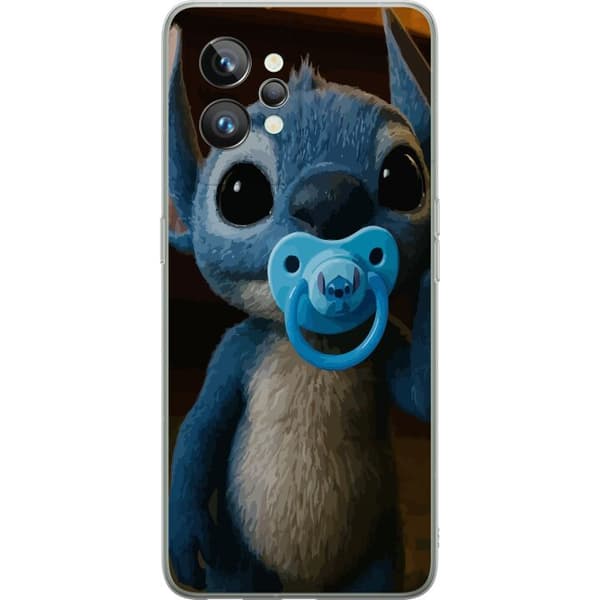 Realme GT2 Pro Genomskinligt Skal Stitch & Napp – babytema med söt karaktär