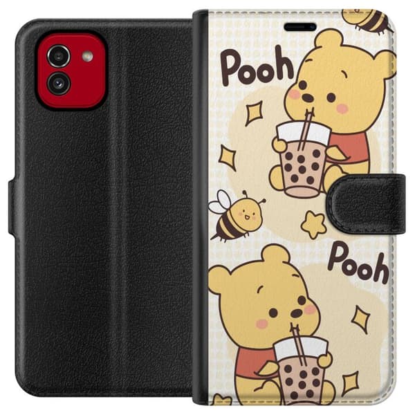 Samsung Galaxy A03 Tegnebogsetui Nalle Pooh-stil - klassisk bjørnemotiv i en ny fortolkning