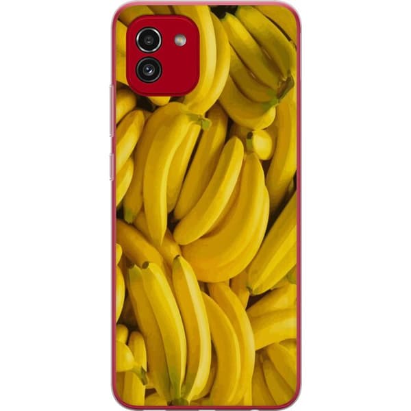 Samsung Galaxy A03 Läpinäkyvä kuori Banaani kuvio