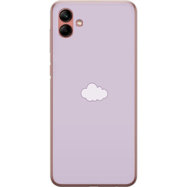 Samsung Galaxy A04 Gjennomsiktig deksel Lilla Sky - minimalistisk sky på en lilla bakgrunn