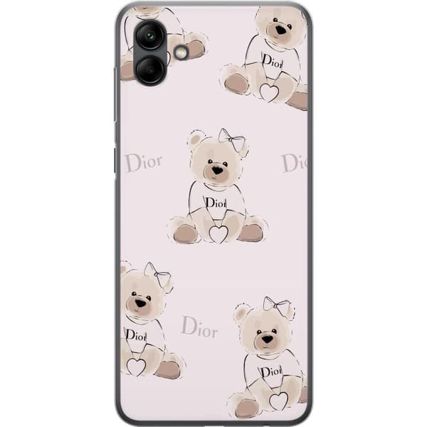 Samsung Galaxy A05 Genomskinligt Skal Teddy Dior Vibes – lyxig nalle i fashionstil