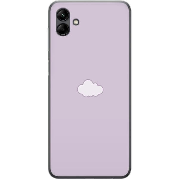 Samsung Galaxy A05 Genomskinligt Skal Lila Moln – minimalistiskt moln på lila bakgrund