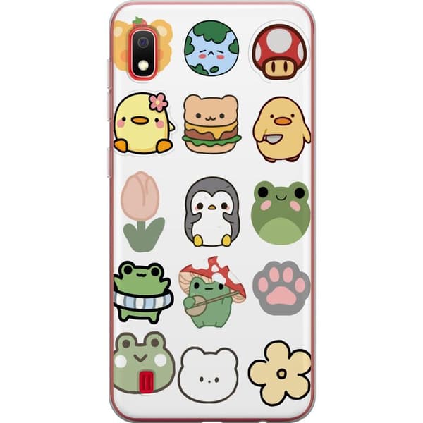 Samsung Galaxy A10 Genomskinligt Skal Kawaii Friends – söta figurer i japansk stil