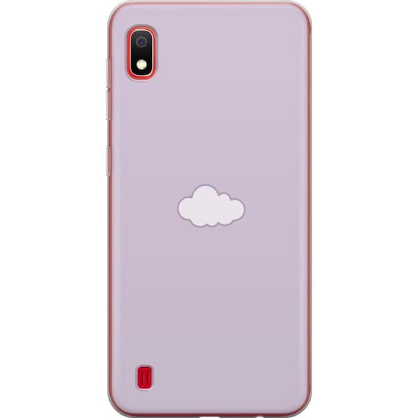 Samsung Galaxy A10 Genomskinligt Skal Lila Moln – minimalistiskt moln på lila bakgrund