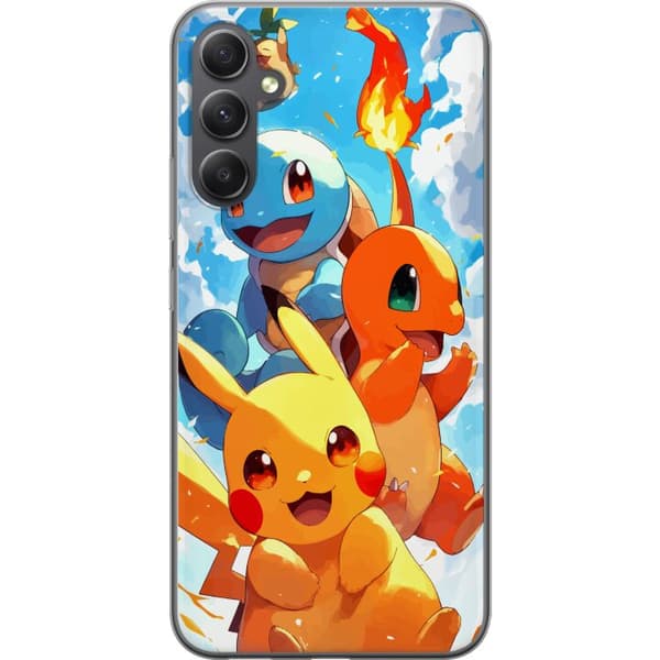 Samsung Galaxy A05s Gennemsigtig cover Pocket Creatures - inspireret af Pokémon uden at nævne navnet