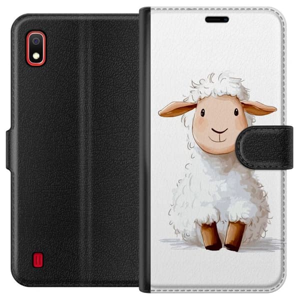 Samsung Galaxy A10 Plånboksfodral Sött Lamm – tecknad stil för barn & babyprodukter