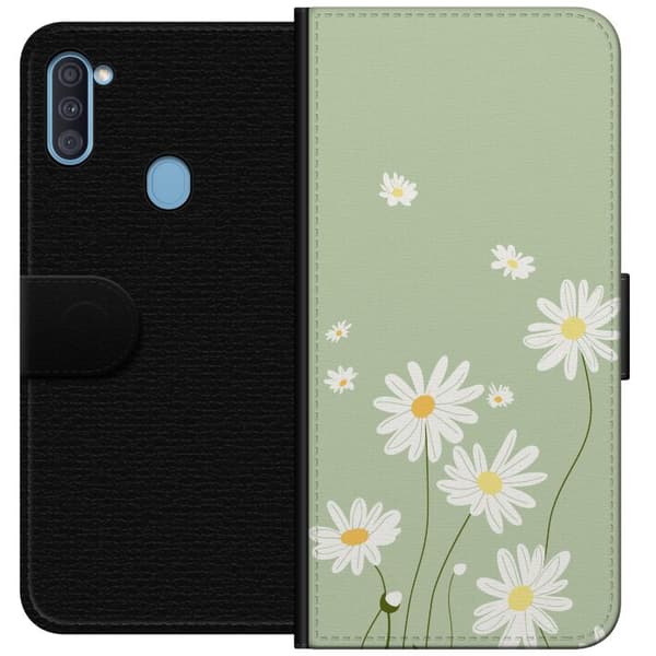 Samsung Galaxy A11 Tegnebogsetui Præstekraver - blomstret mønster i svensk sommerstil