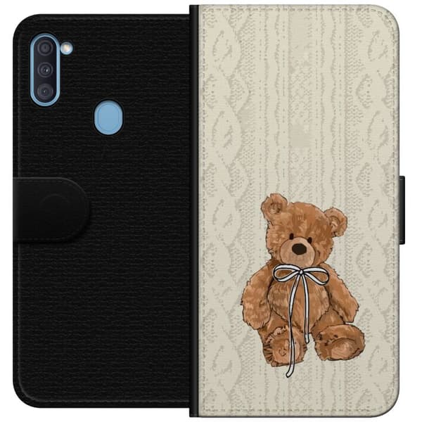 Samsung Galaxy A11 Plånboksfodral Liten Nalle – klassisk nalle i enkel design