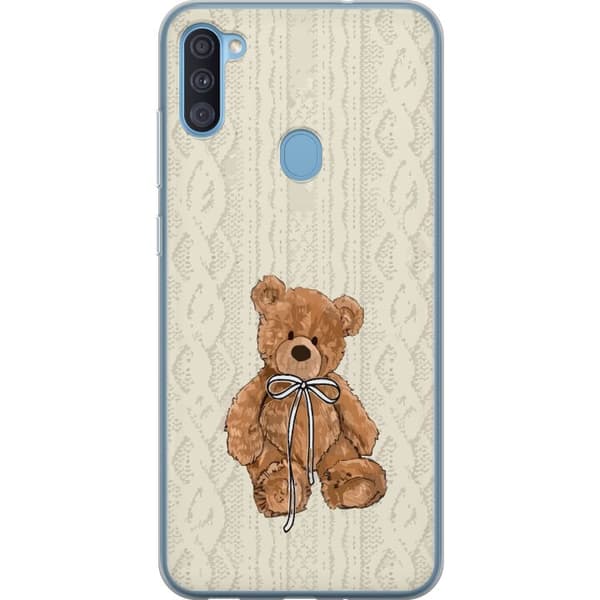 Samsung Galaxy A11 Gennemsigtig cover Lille Teddy – klassisk teddy i enkel design