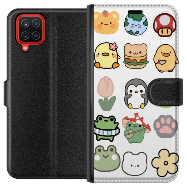 Samsung Galaxy A12 Lompakkokotelo Kawaii Friends