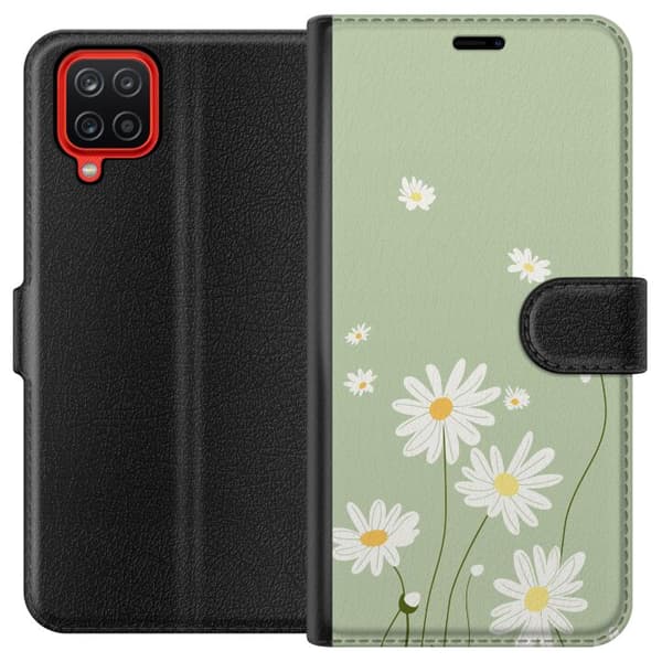 Samsung Galaxy A12 Lommeboketui Prestekrager - blomstrete mønster i svensk sommerstil