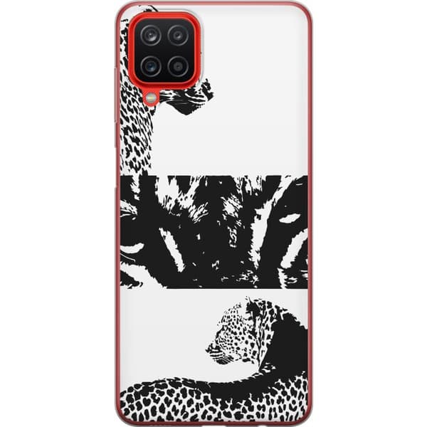 Samsung Galaxy A12 Gjennomsiktig deksel Leopard Faces