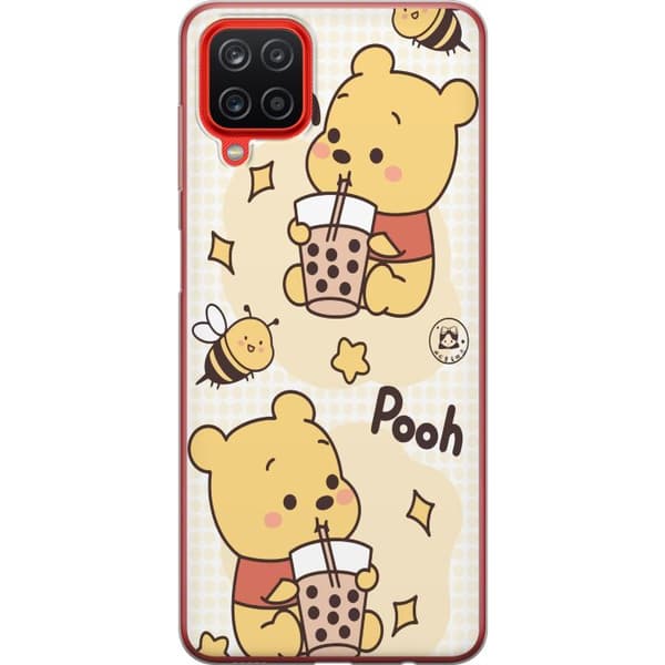 Samsung Galaxy A12 Gjennomsiktig deksel Nalle Pooh stil - klassisk bjørnemotiv i en ny tolkning
