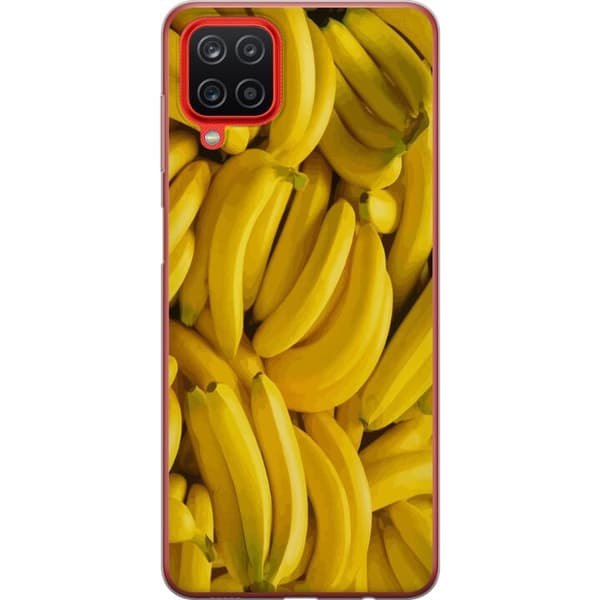 Samsung Galaxy A12 Gjennomsiktig deksel Banana mønster
