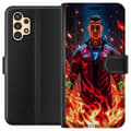 Miniatyrbillede 1 af 3: Samsung Galaxy A13 Tegnebogsetui Ronaldo Inferno - fodboldhelt i flammer