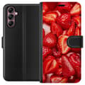 Miniatyrbild 1 av 3: Samsung Galaxy A14 5G Plånboksfodral Jordgubbsmönster – sött motiv med sommarkänsla
